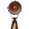 Vintage Industrial Clear Glass and Wooden Floor Lamp, Image 3