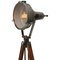 Vintage Industrial Clear Glass and Wooden Floor Lamp, Image 2