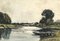 Alexis Eugene Guigné, Landscape, 19th Century, Watercolor on Paper 6