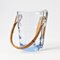 Danish Blue Glass Ice Bucket with Tongs from Holmegaard, 1960s, Set of 2, Image 3