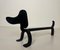Wrought Iron Chenets Representing Dachshunds attributed to Edouard Schenck, Set of 2, Image 9