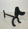Wrought Iron Chenets Representing Dachshunds attributed to Edouard Schenck, Set of 2, Image 8