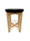 Oak and Leather Stool from Luxus, 1960s 3