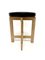 Oak and Leather Stool from Luxus, 1960s 2