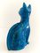 Scultura grande gatto Rimini Mid-Century in ceramica blu di Aldo Londi per Bitossi, Italia, anni '60, Immagine 3