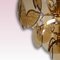 Amber Glass Chandelier with Gilded Frame by Vistosi, Italy 4