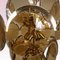 Amber Glass Chandelier with Gilded Frame by Vistosi, Italy 6
