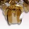 Amber Glass Chandelier with Gilded Frame by Vistosi, Italy 5