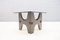 Small Brutalist Bronze Hammer Finish Coffee Table, 1960s, Image 1