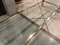 Vintage Double Glass Top Console in Gold and Silver Metal from Le Dauphin, France, 1970s, Image 7