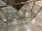 Vintage Double Glass Top Console in Gold and Silver Metal from Le Dauphin, France, 1970s, Image 4