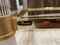 Vintage Double Glass Top Console in Gold and Silver Metal from Le Dauphin, France, 1970s, Image 17