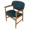 Oak Desk Armchair by Ejner Larsen and Axel Bender Madsen, 1960s, Image 1