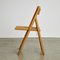 Silla plegable italiana de mimbre, años 70, Imagen 3