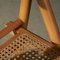 Silla plegable italiana de mimbre, años 70, Imagen 9