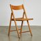 Silla plegable italiana de mimbre, años 70, Imagen 1