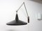 Black Panama Wall Lamp by Wim Rietveld for Gispen, 1950s, Image 9