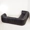 DS-22 Sofa in Black Leather from de Sede, 1980s 8