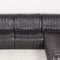 DS-22 Sofa in Black Leather from de Sede, 1980s 4