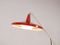 Lampada da terra Panama rossa di Wim Rietveld per Gispen, anni '50, Immagine 3