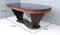 Vintage Dining Table with Opaline Glass Top and Marble Base by Vittorio Dassi 8