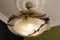 Large French Art Deco White Alabaster Pendant Light with Dark Veins, 1920 9