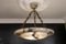 Lámpara colgante francesa Art Déco grande de alabastro blanco con vetas oscuras, 1920, Imagen 14