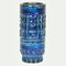 Vaso de tubo y cajas en azul de cerámica de Pol Chambost, años 50. Juego de 3, Imagen 3