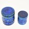 Blue Ceramic Tube Vase & Boxes by Pol Chambost, 1950s, Set of 3 9