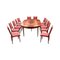 Scandinavian Rosewood Chairs attributed to Knoll Antimott, 1950s, Set of 12 3