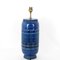 Lámpara modelo 1307 de cerámica azul de Pol Chambost, años 50, Imagen 4