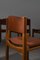 Italienische Vintage Esszimmerstühle aus Holz & Leder von Augusto Savini für Pozzi, 1970er, 4er Set 6