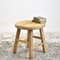 Table d'Appoint Ronde Rustique Antique en Orme, 1920s 2