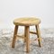 Table d'Appoint Ronde Rustique Antique en Orme, 1920s 1