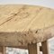 Table d'Appoint Ronde Rustique Antique en Orme, 1920s 4