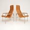 Set of Vintage Chrome and Rattan Armchairs attributed to Dirk Van Sliedregt for Gebroeders Jonkers Noordwolde, 1960s 3