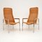 Set of Vintage Chrome and Rattan Armchairs attributed to Dirk Van Sliedregt for Gebroeders Jonkers Noordwolde, 1960s 1