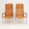 Set of Vintage Chrome and Rattan Armchairs attributed to Dirk Van Sliedregt for Gebroeders Jonkers Noordwolde, 1960s 2
