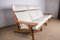 Großes dänisches Sofa aus Eiche & Stoff Modell Ge375 von Hans Wegner für Getama, 1960er 5