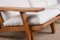 Großes dänisches Sofa aus Eiche & Stoff Modell Ge375 von Hans Wegner für Getama, 1960er 4