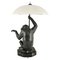 Art Deco Monkey with Umbrella Lamp by Max Le Verrier, 1927 5
