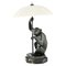 Art Deco Monkey with Umbrella Lamp by Max Le Verrier, 1927 6