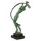 Pierre Le Faguays / Fayral, Escultura Tourbillon Art Déco de bailarina desnuda, 1930, metal y mármol, Imagen 3