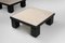 Mid-Century Coffee Tables in Oak with Travertine Tops, 1980s, Set of 2, Image 10