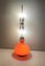 Große italienische Vintage Tischlampe in Orange, 1970er 3