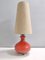 Große italienische Vintage Tischlampe in Orange, 1970er 1