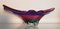 Murano Glass Bowl in Green Red and Blue attributed to Fulvio Bianconi for Mazzega, 1950s 3
