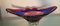 Murano Glass Bowl in Green Red and Blue attributed to Fulvio Bianconi for Mazzega, 1950s 1