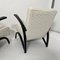 Set of Czechian Art Deco Black Laquered Lounge Chairs attributed to J. Halabala for Up Závody, 1930s, Image 11