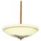 Vintage Milk Glass Pendant Light from VEB Leuchtenbau Arnsdorf, 1950s 1